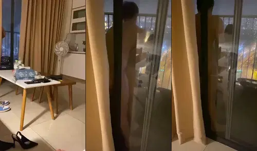 Thằng bạn đưa ghệ ra ban công chung cư chịch em nó rên cả tòa nhà nghe thấy