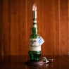 Lampada artigianale bottiglia Montenegro base legno